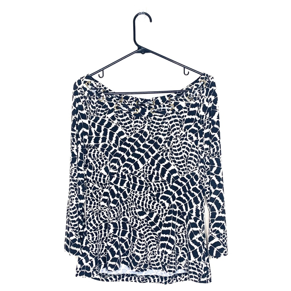 St John Sport black and white printed shirt